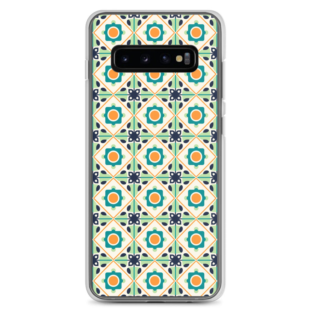 Samsung Case - Teal Ceramic Pattern
