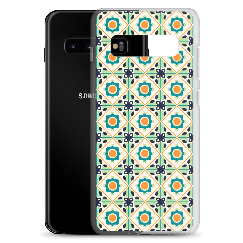 Samsung Case - Teal Ceramic Pattern