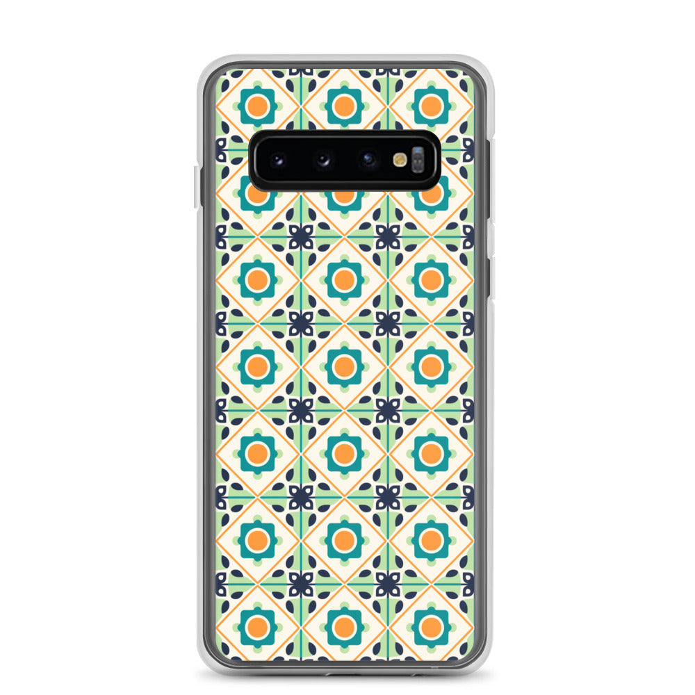 Samsung Case - Teal Ceramic Pattern