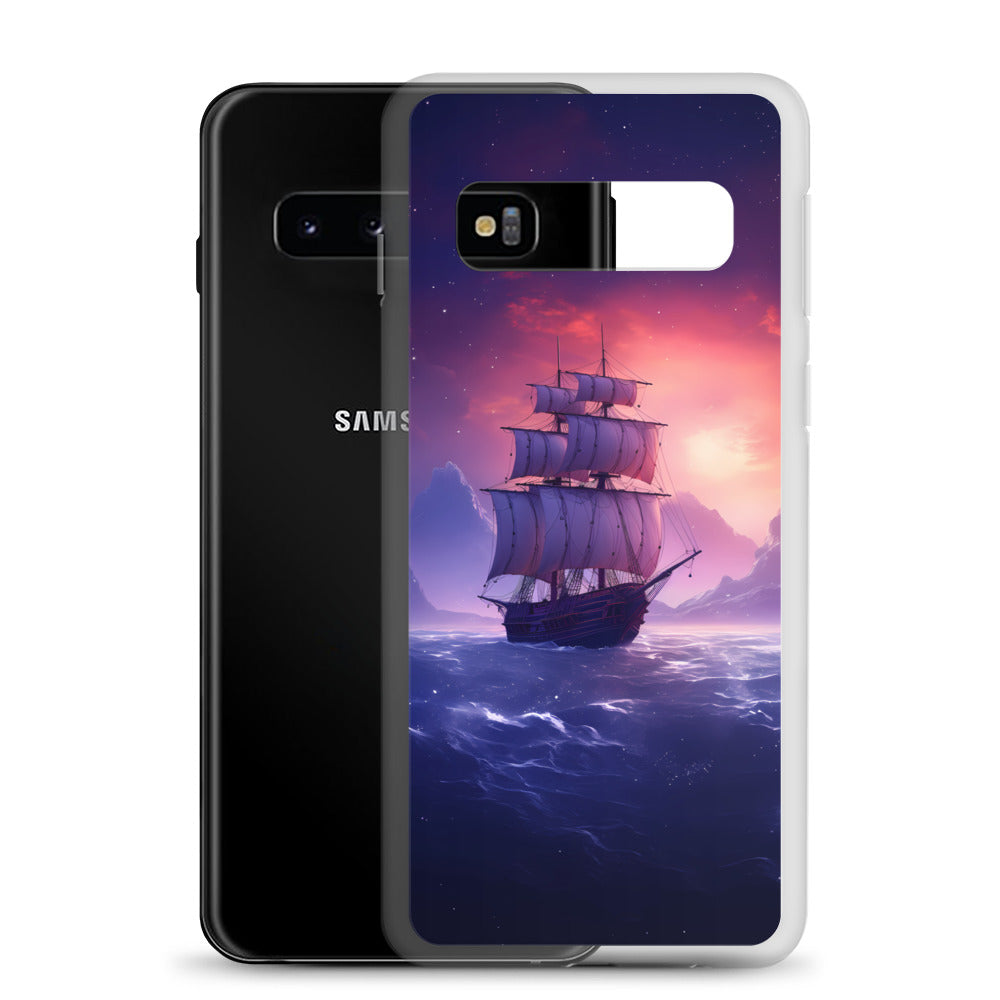 Samsung Case - Seascape Wooden Ship at Dusk