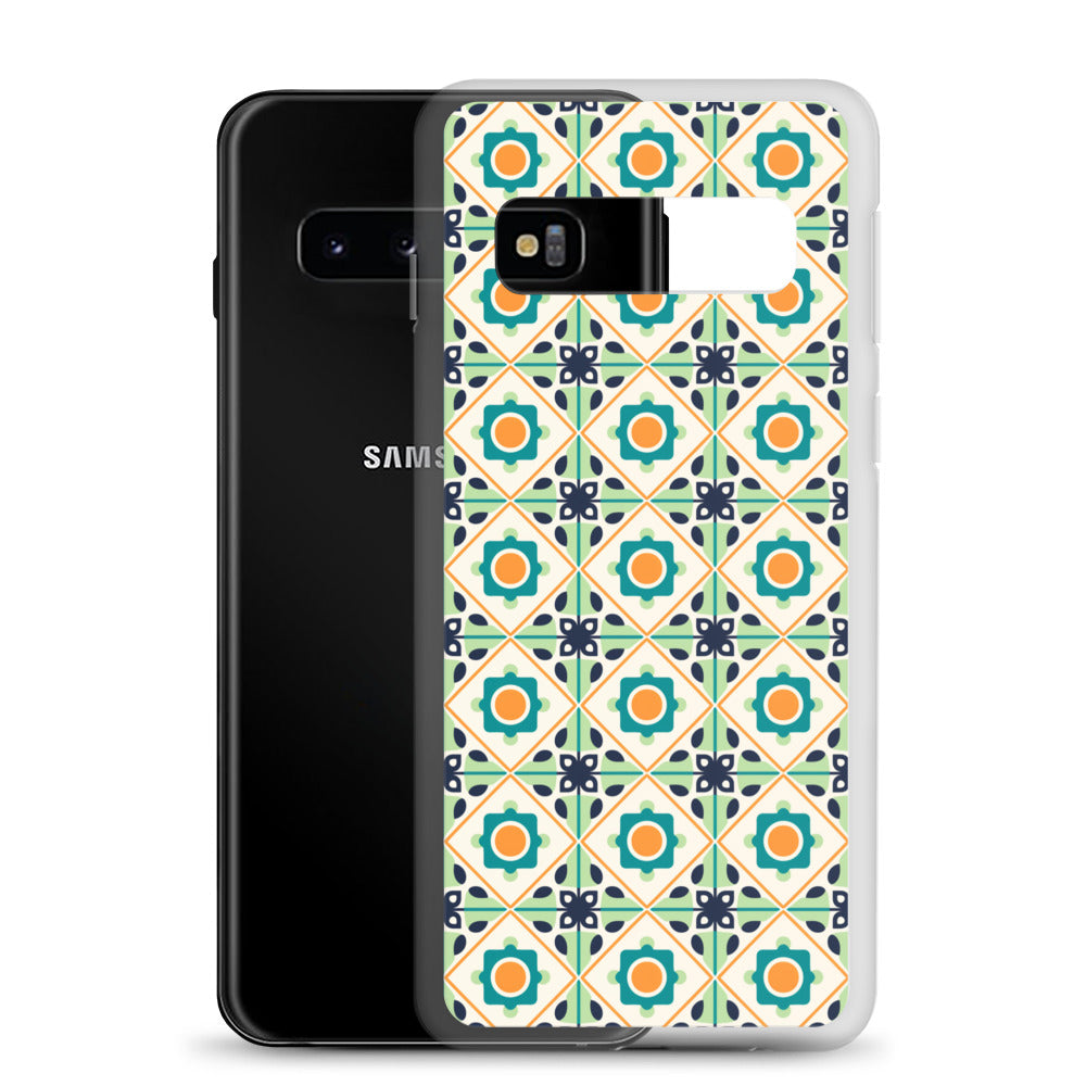 Samsung Case - Teal Ceramic Pattern