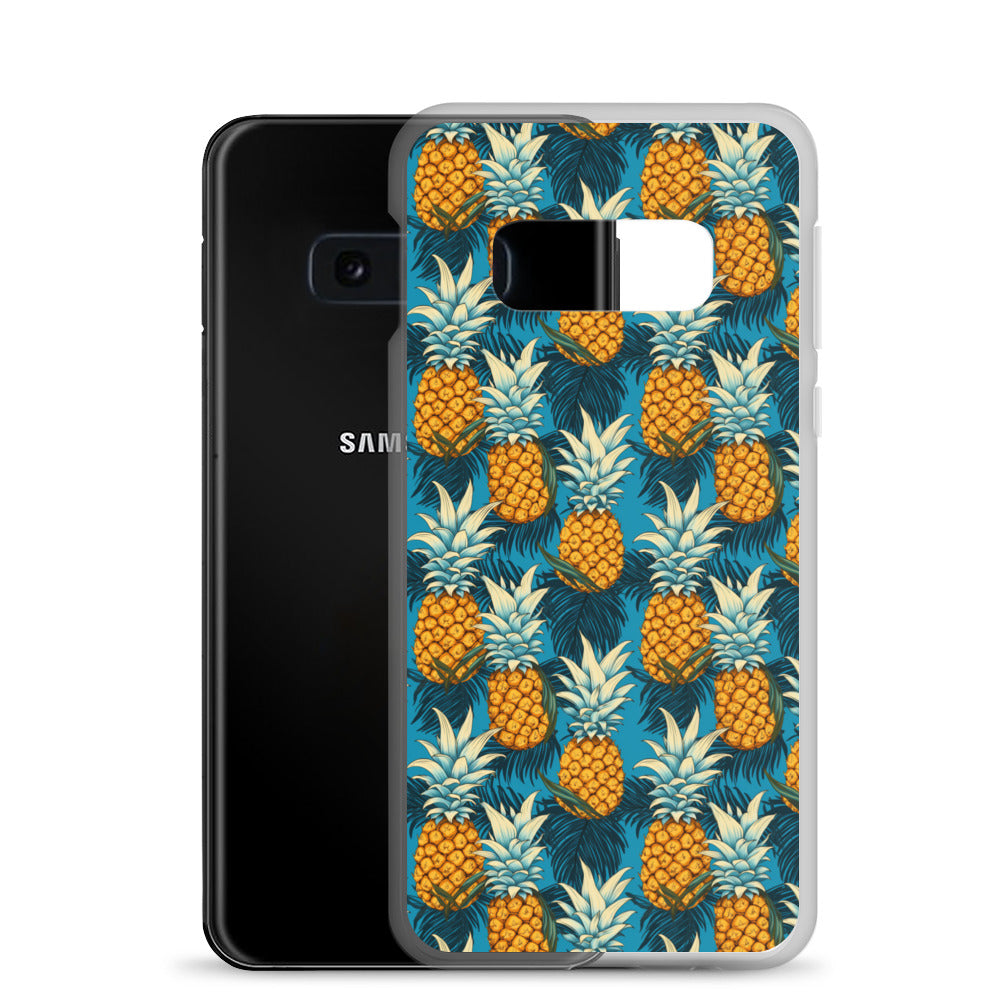 Samsung Case - Pineapple Pattern on Blue