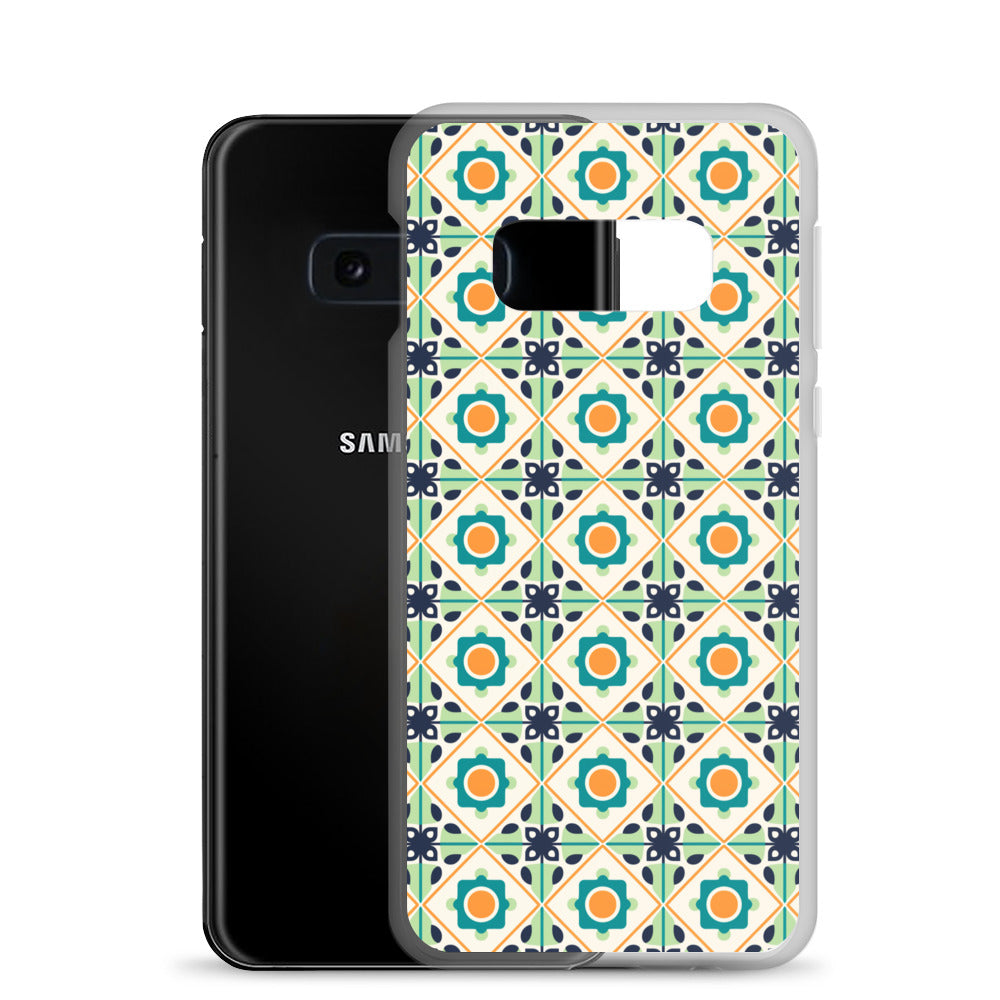 Samsung Case - Teal Ceramic Pattern