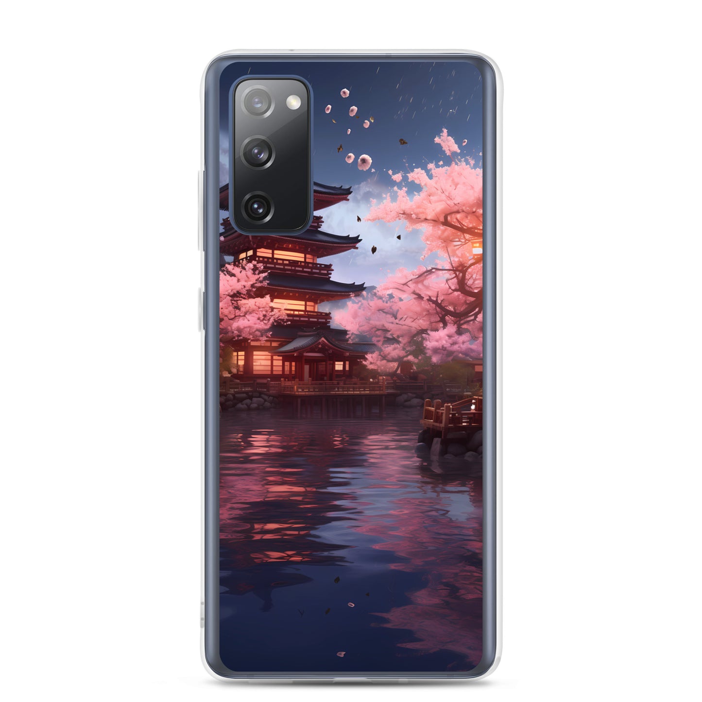 Samsung Case - Ancient Kyoto with Flying Cherry Blossoms