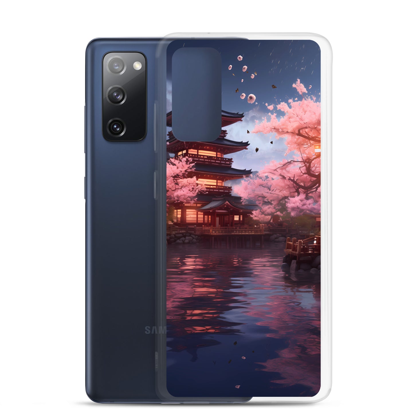 Samsung Case - Ancient Kyoto with Flying Cherry Blossoms
