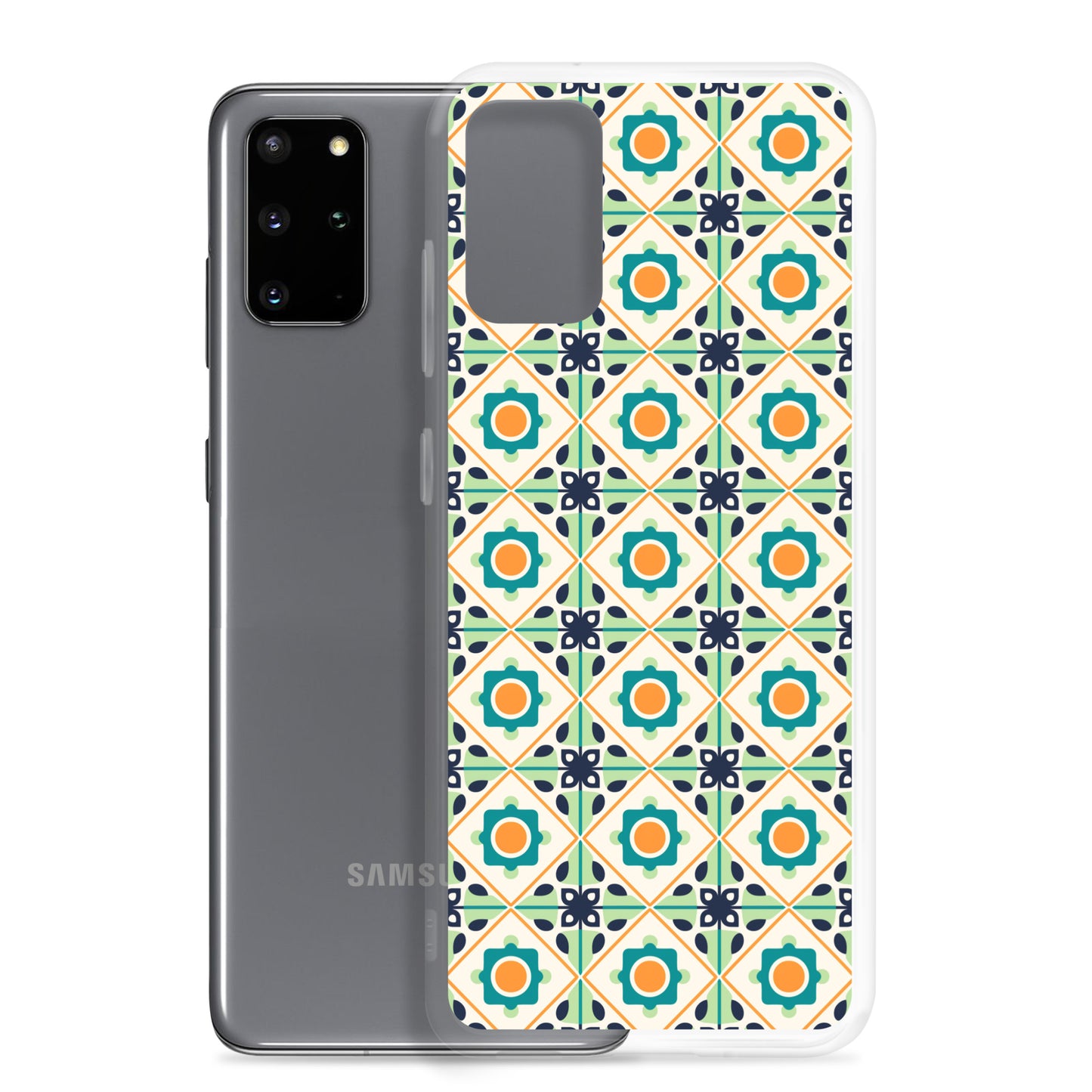 Samsung Case - Teal Ceramic Pattern