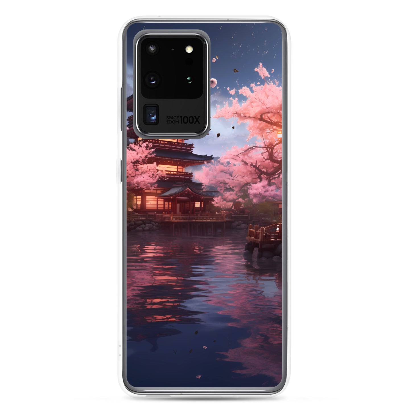 Samsung Case - Ancient Kyoto with Flying Cherry Blossoms