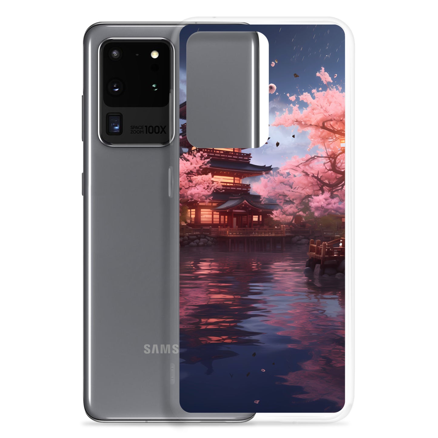Samsung Case - Ancient Kyoto with Flying Cherry Blossoms
