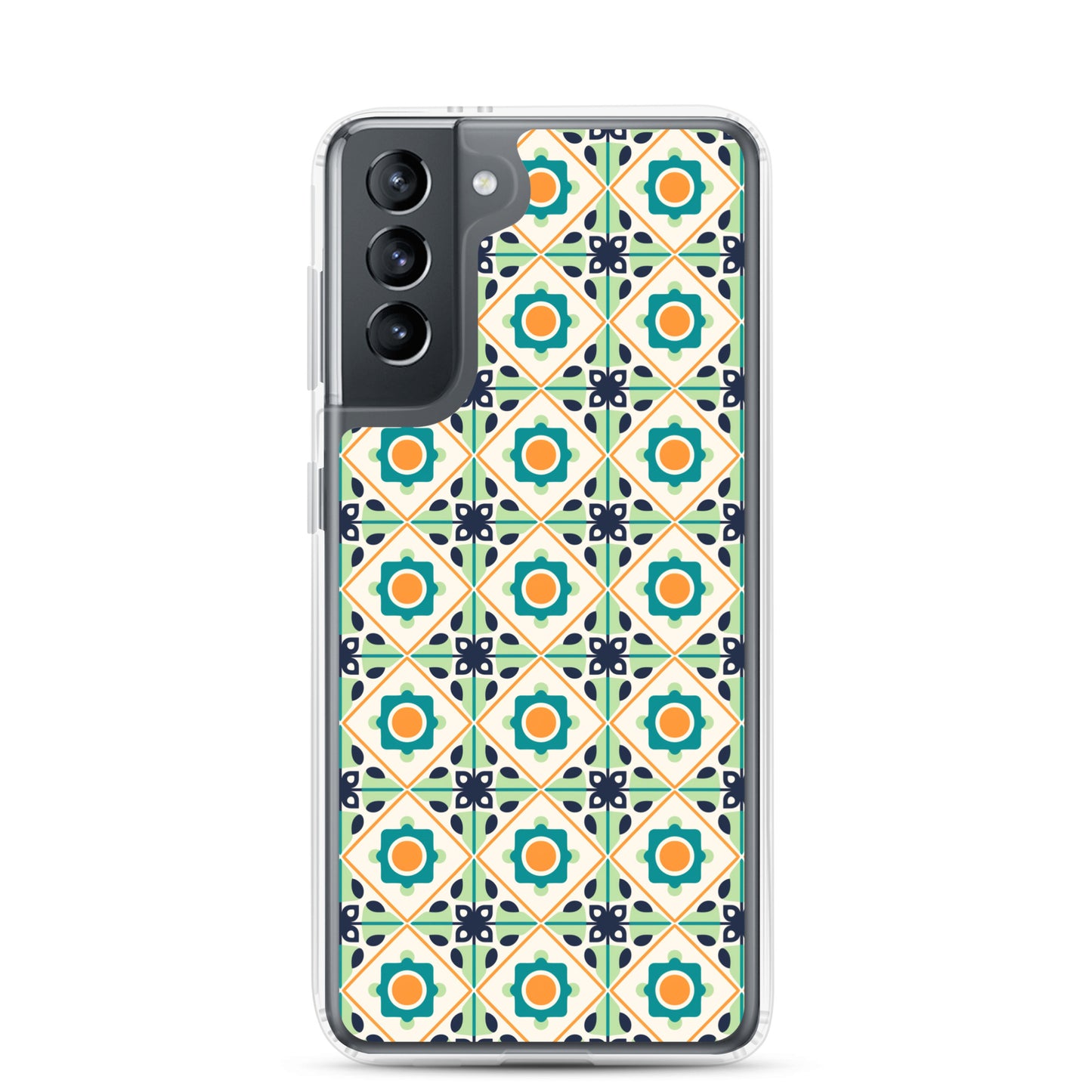 Samsung Case - Teal Ceramic Pattern