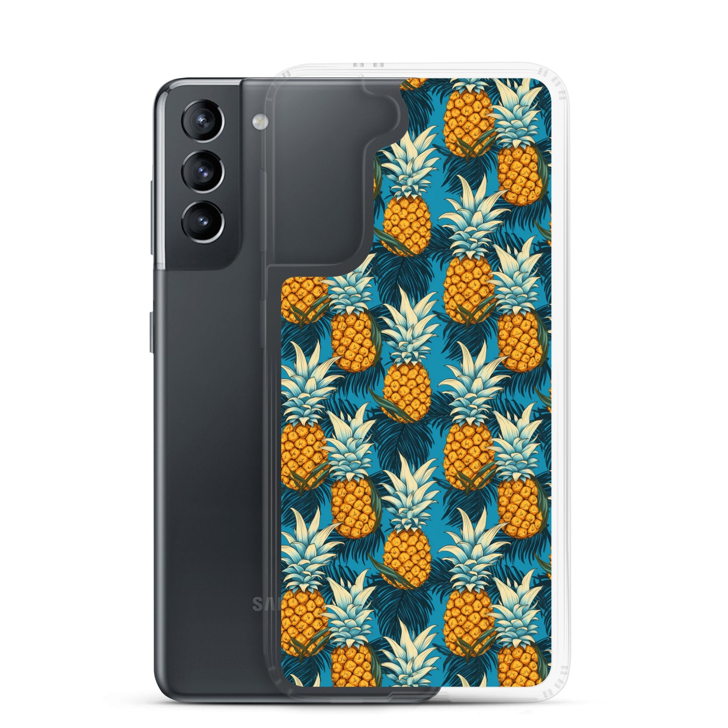 Samsung Case - Pineapple Pattern on Blue