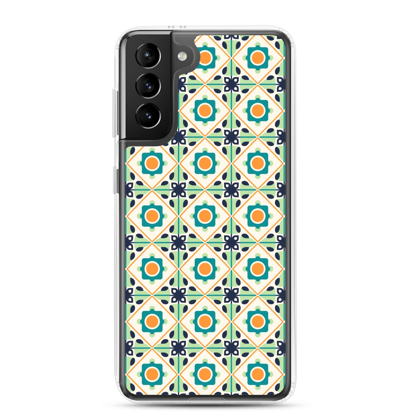 Samsung Case - Teal Ceramic Pattern