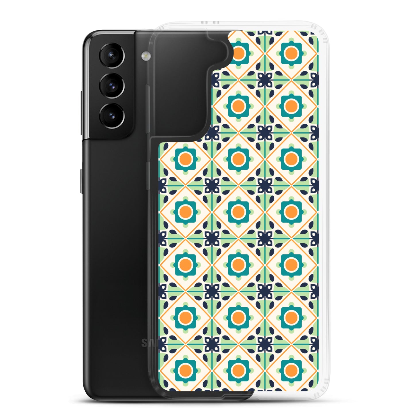 Samsung Case - Teal Ceramic Pattern