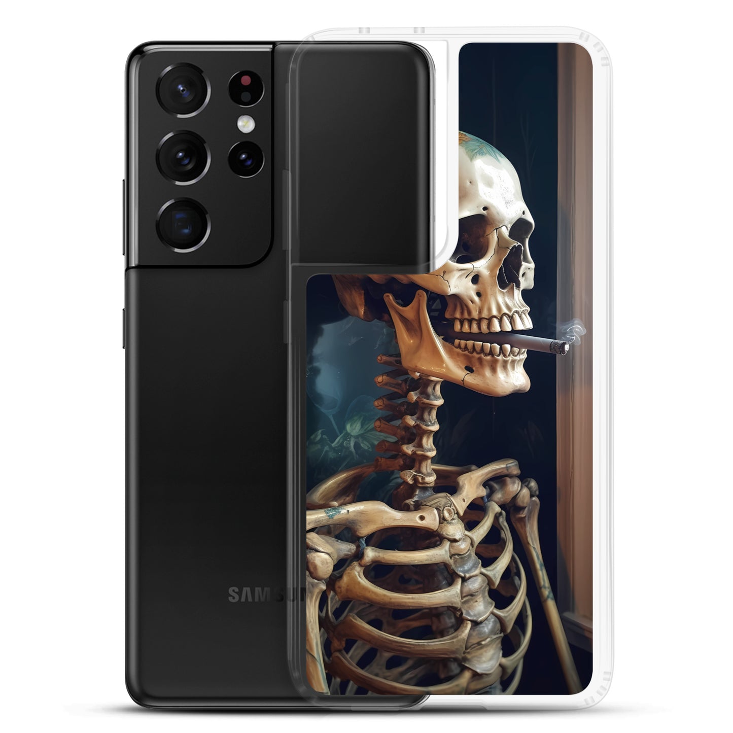 Samsung Case - Smoking Skeleton