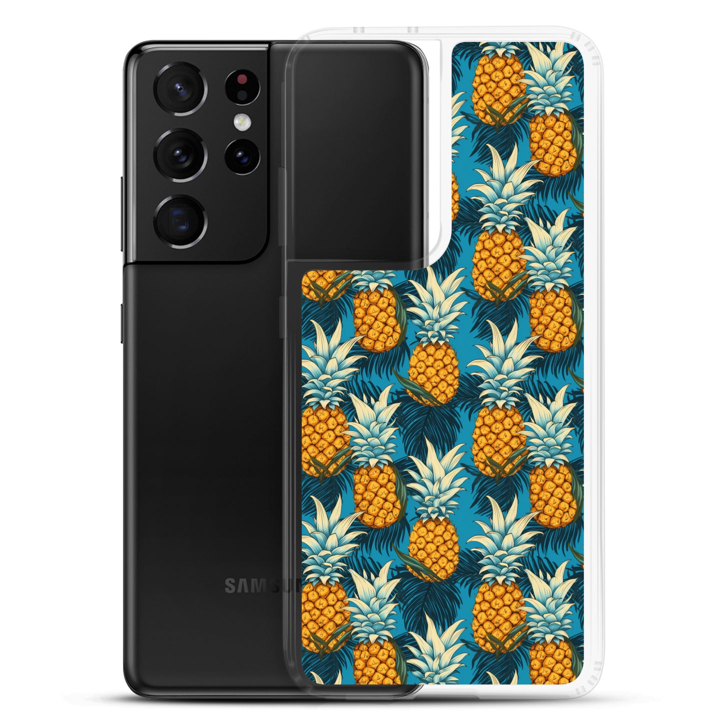 Samsung Case - Pineapple Pattern on Blue