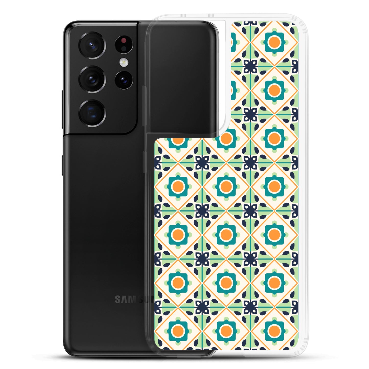 Samsung Case - Teal Ceramic Pattern