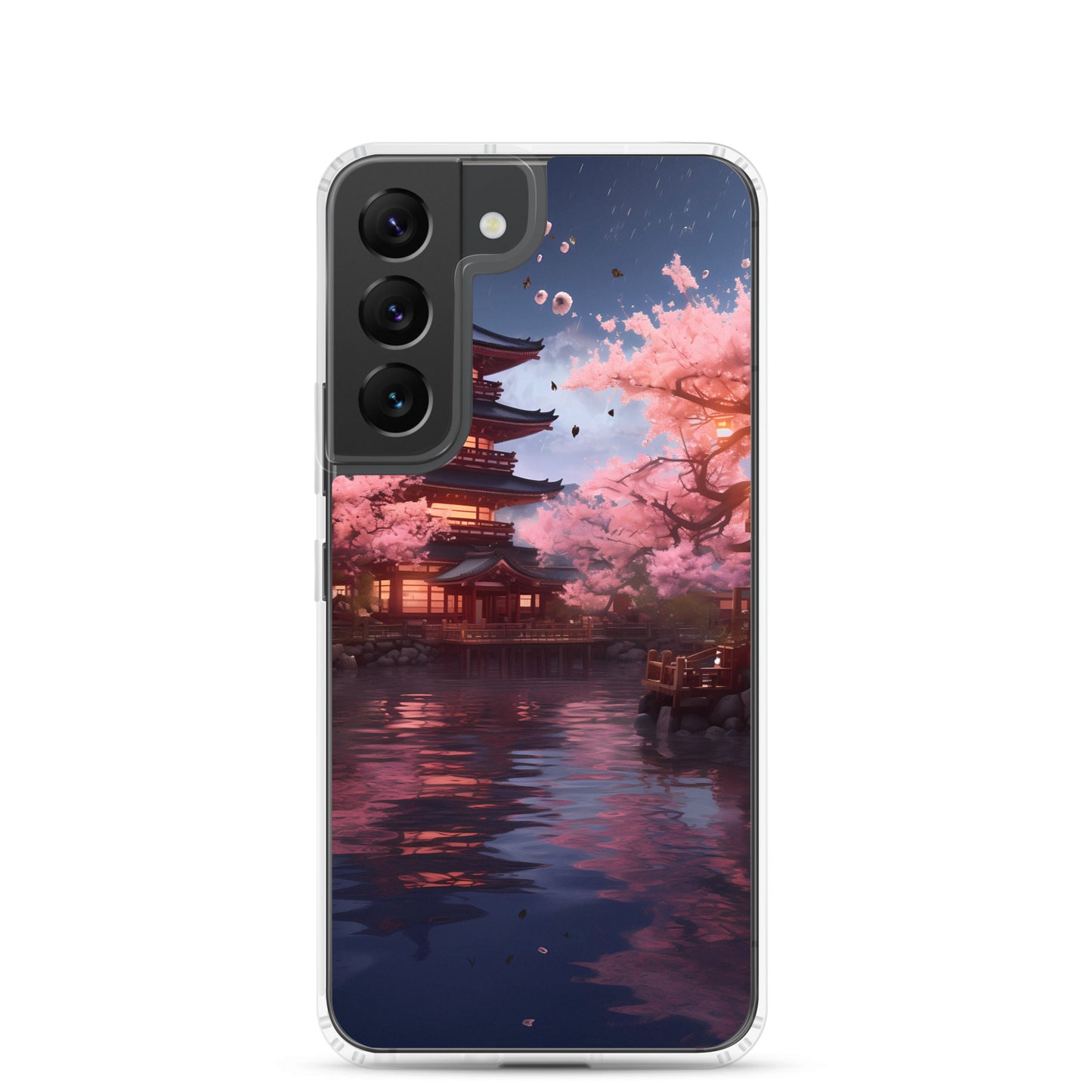 Samsung Case - Ancient Kyoto with Flying Cherry Blossoms