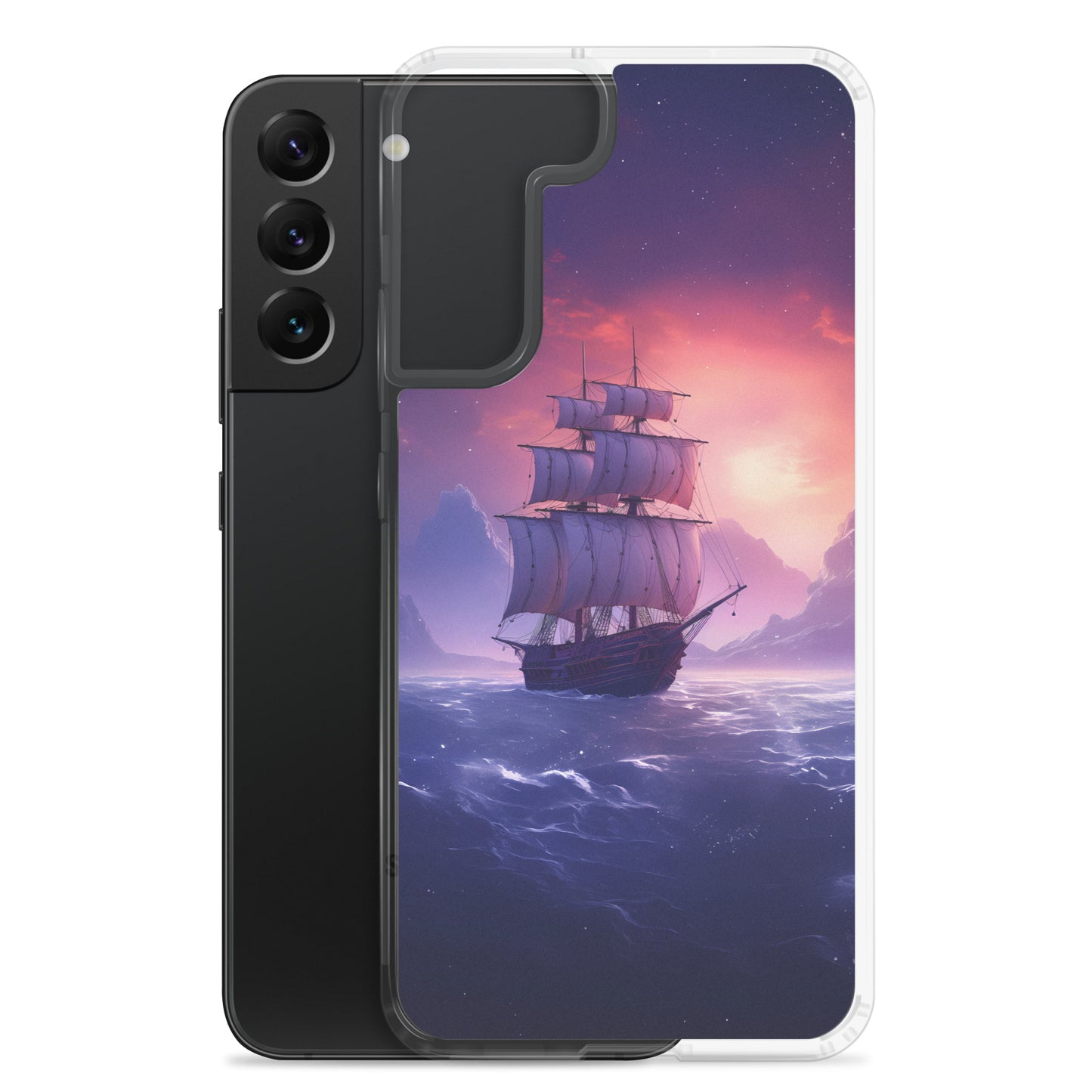 Samsung Case - Seascape Wooden Ship at Dusk