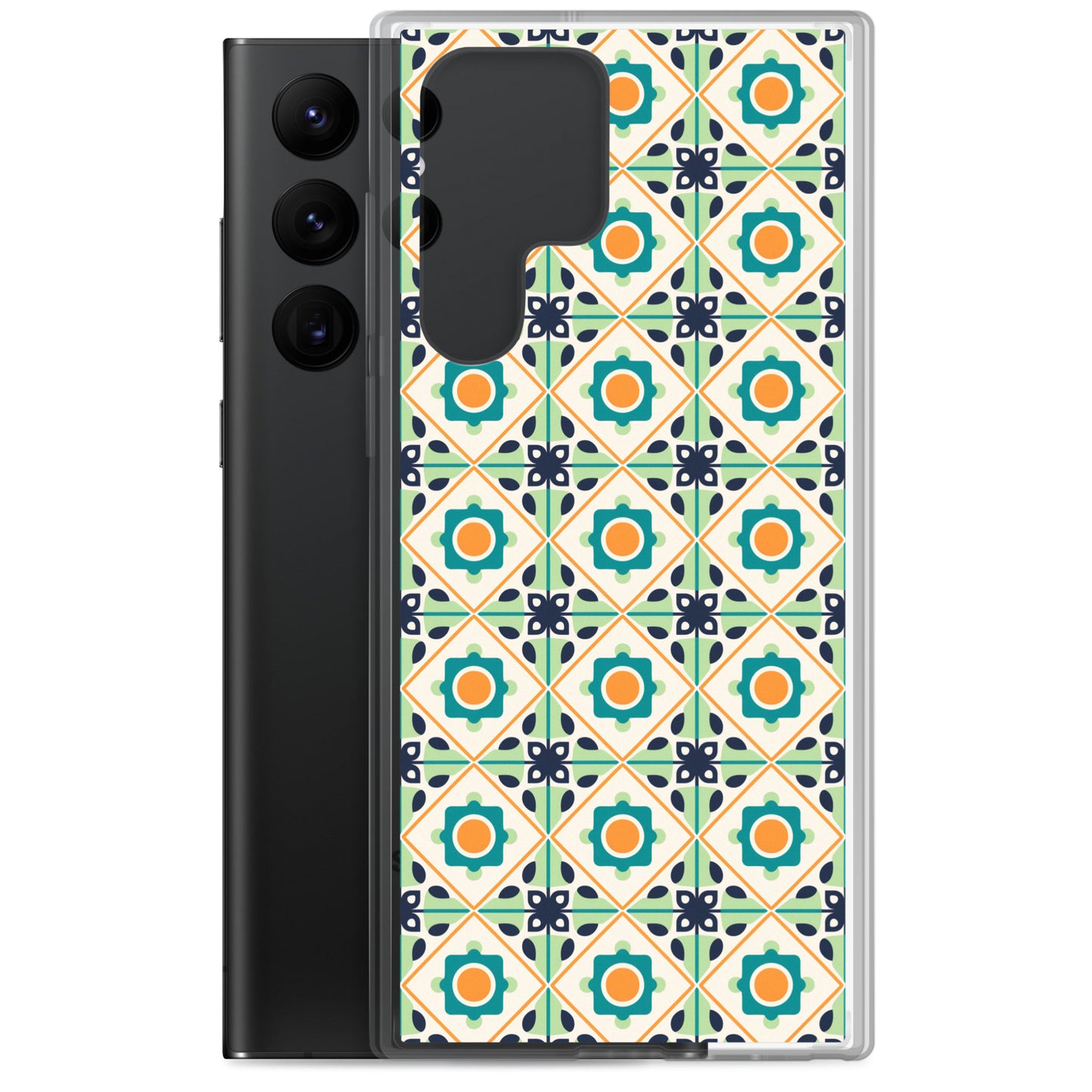 Samsung Case - Teal Ceramic Pattern