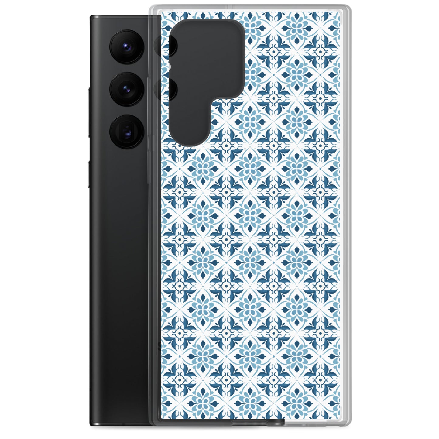 Samsung Case - Ceramic Floral Pattern in Blue