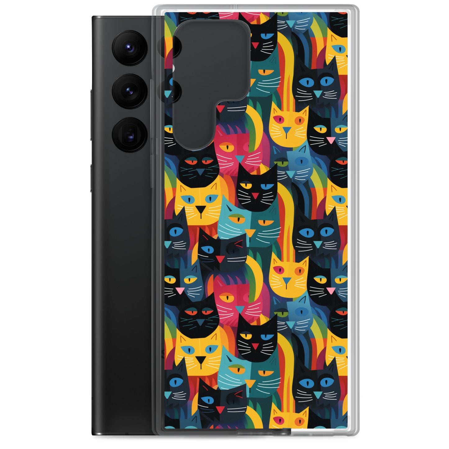 Samsung Case - Colorful Cats Pattern