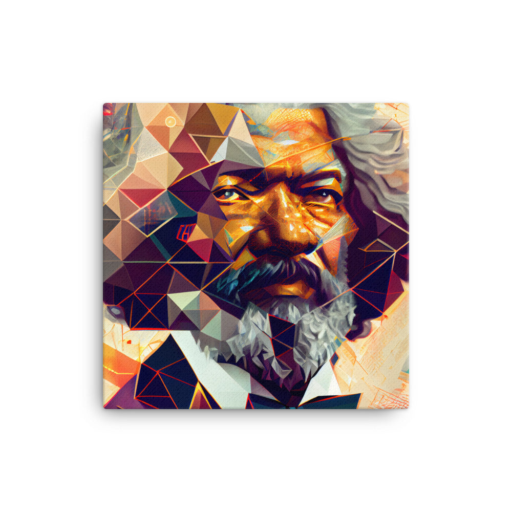 Canvas Wall Art - Geometric Frederick Douglass Portrait