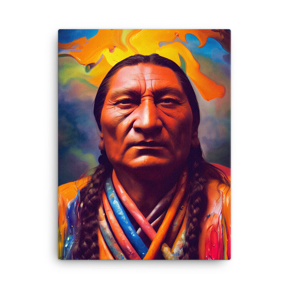 Canvas Wall Art - Sitting Pull Painting