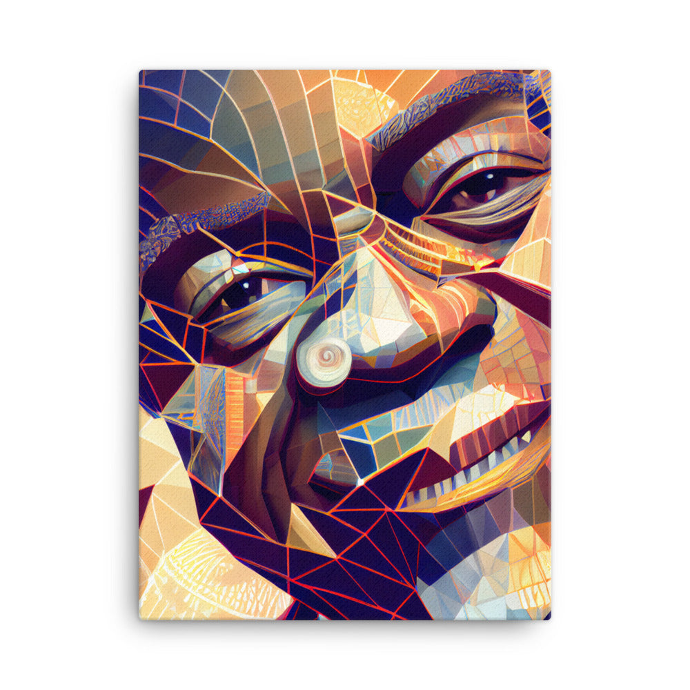 Canvas Wall Art - Geometric Armstrong Portrait