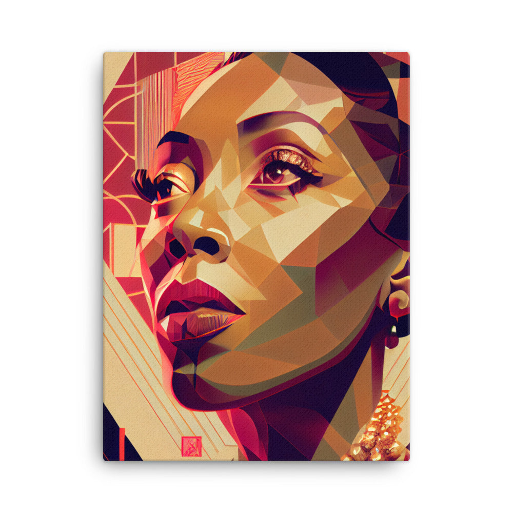 Canvas Wall Art - Geometric Josephine Portrait