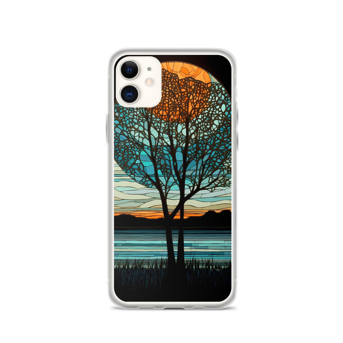 iPhone Case - Moon & Tree Stained Glass
