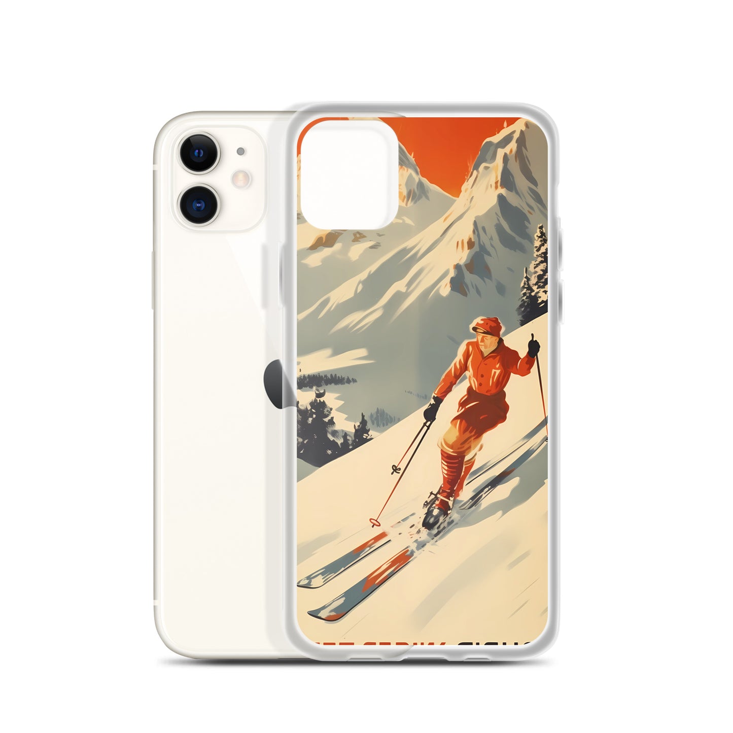 iPhone Case - Vintage Adverts - Swiss Skier