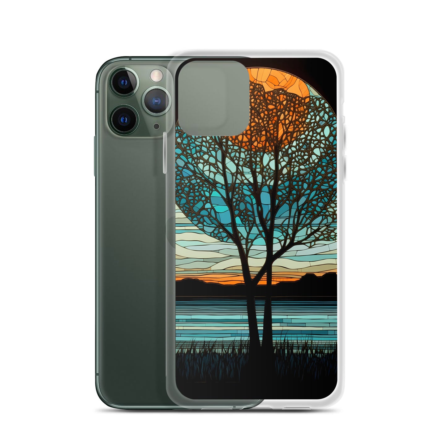 iPhone Case - Moon & Tree Stained Glass