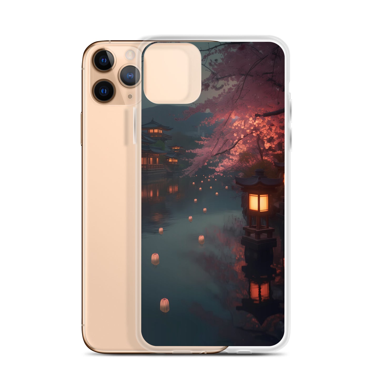 iPhone Case - Cherry Blossoms and Lanterns