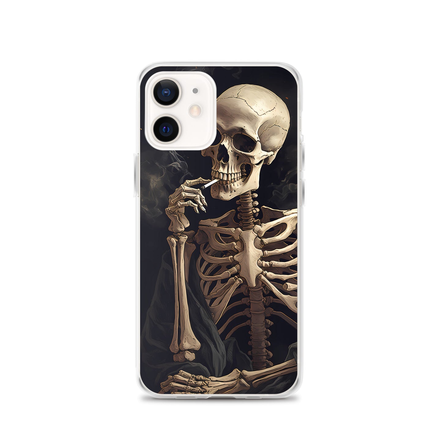 iPhone Case - Somber Skeleton Smoking