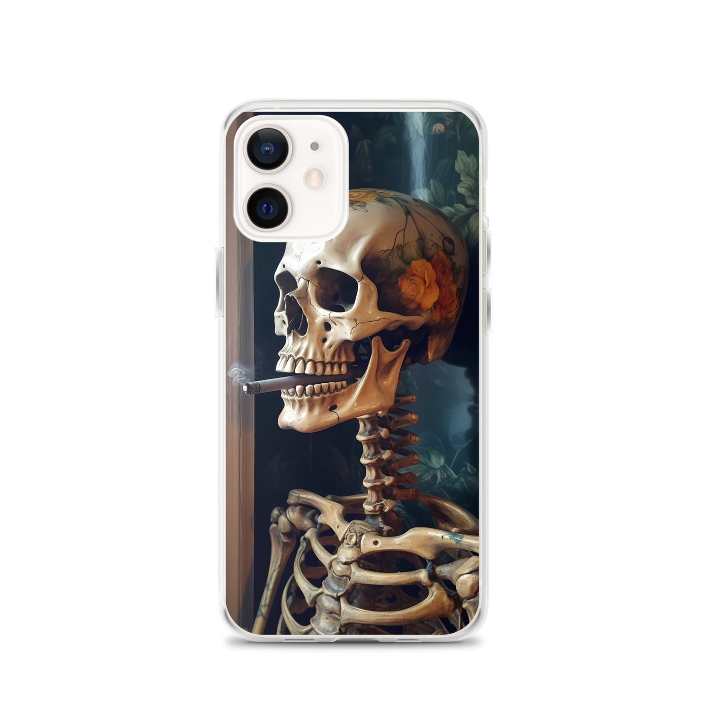 iPhone Case - Skull Flower Skeleton