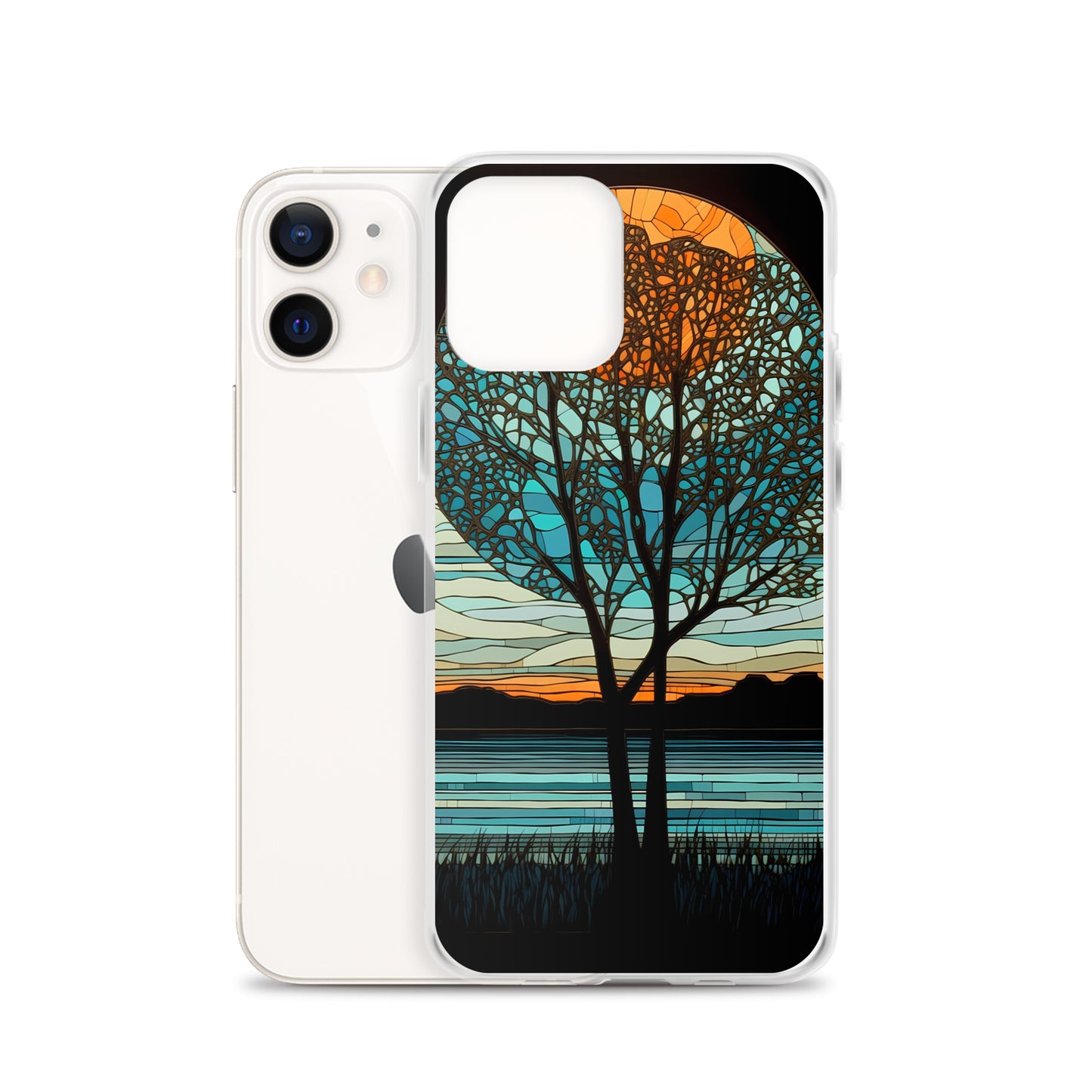 iPhone Case - Moon & Tree Stained Glass