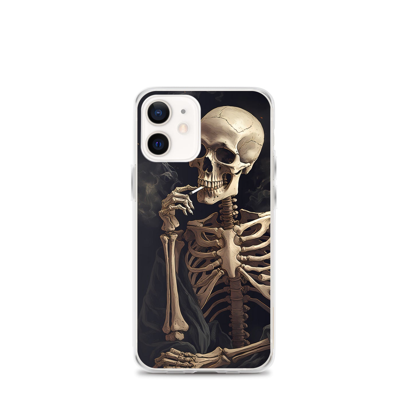 iPhone Case - Somber Skeleton Smoking