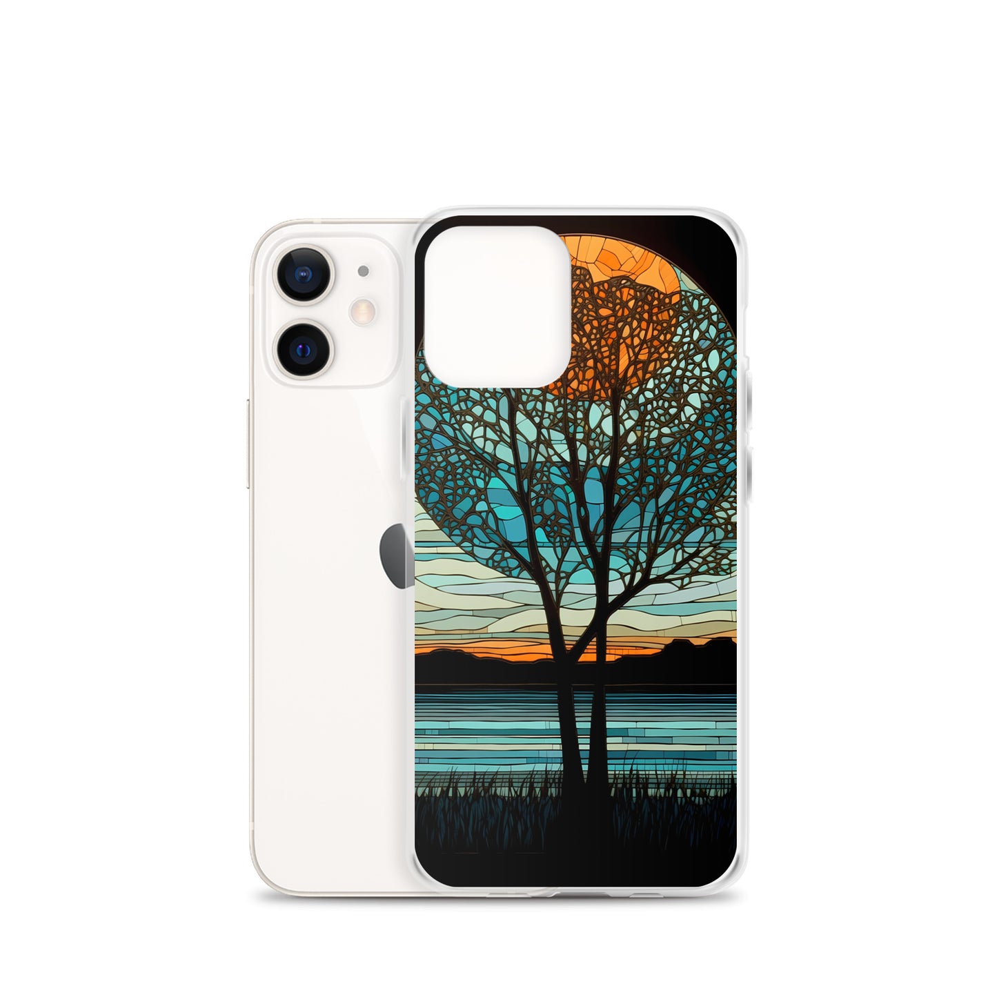 iPhone Case - Moon & Tree Stained Glass