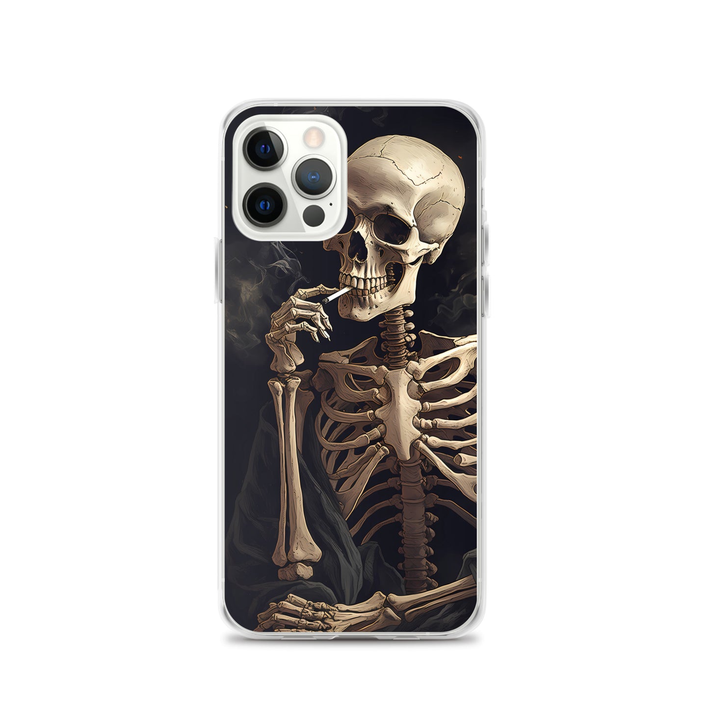 iPhone Case - Somber Skeleton Smoking