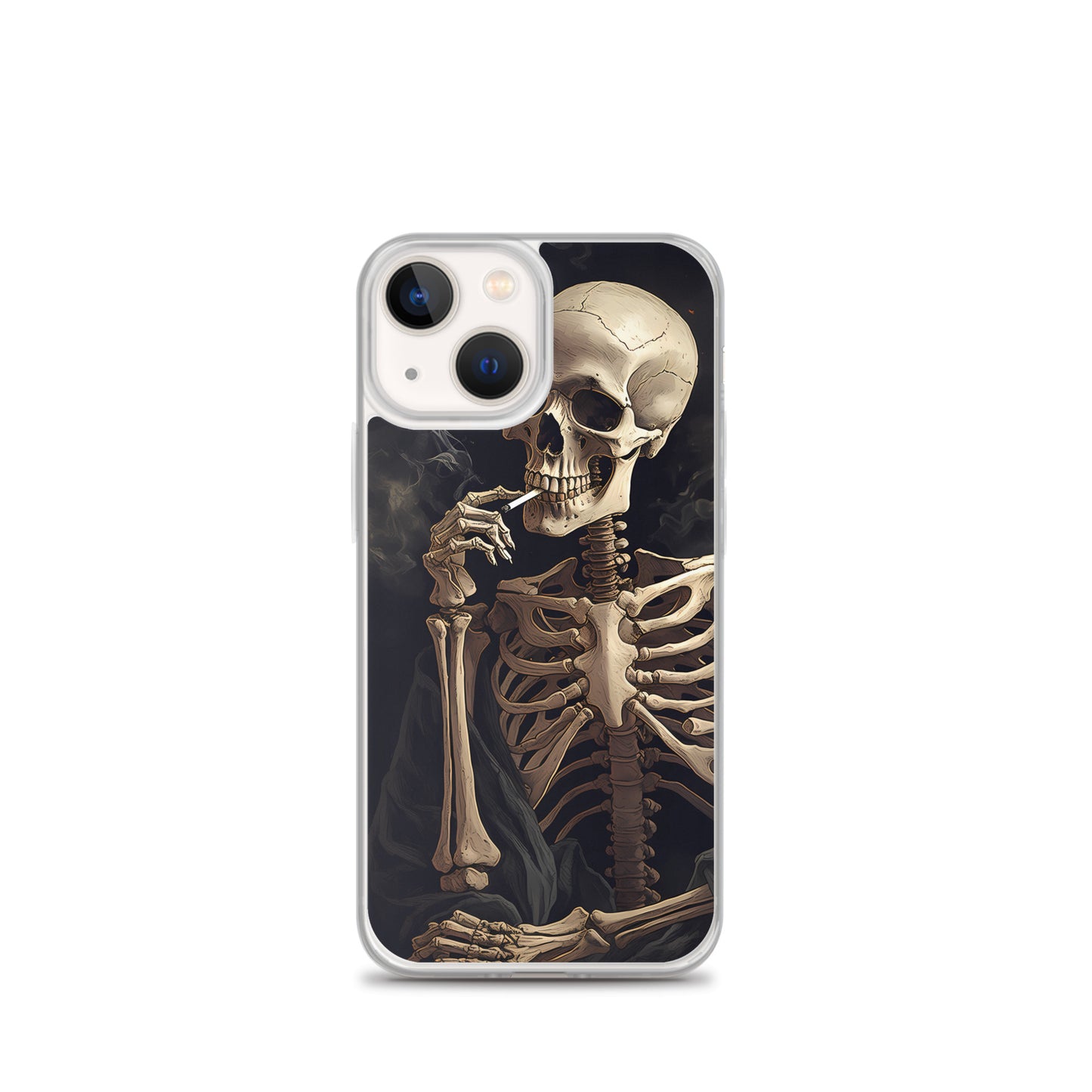 iPhone Case - Somber Skeleton Smoking