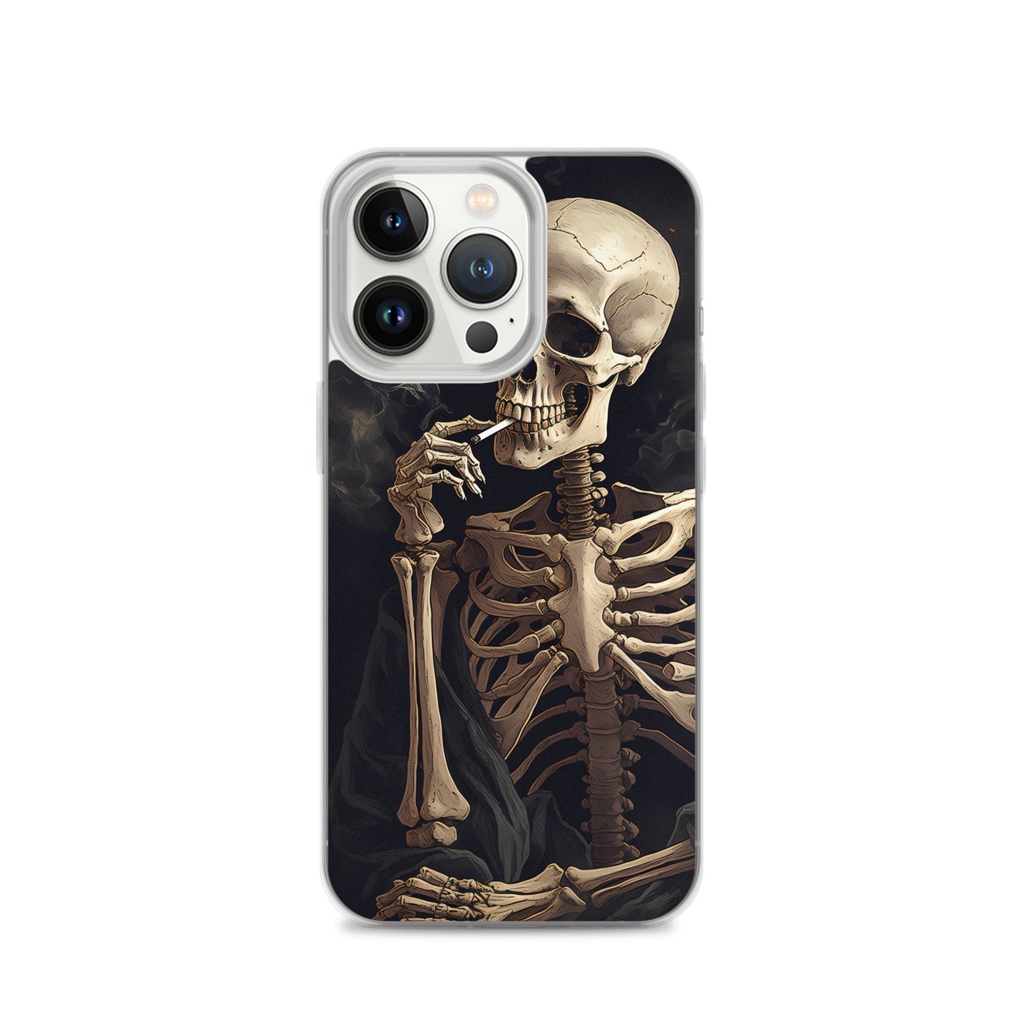 iPhone Case - Somber Skeleton Smoking