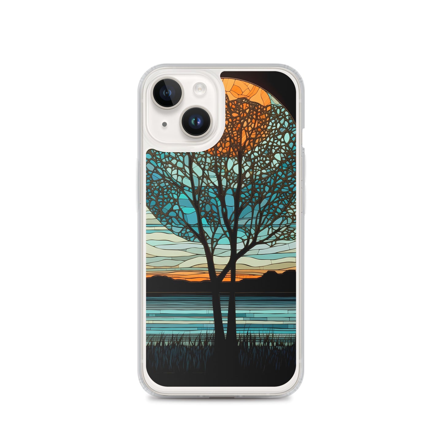 iPhone Case - Moon & Tree Stained Glass