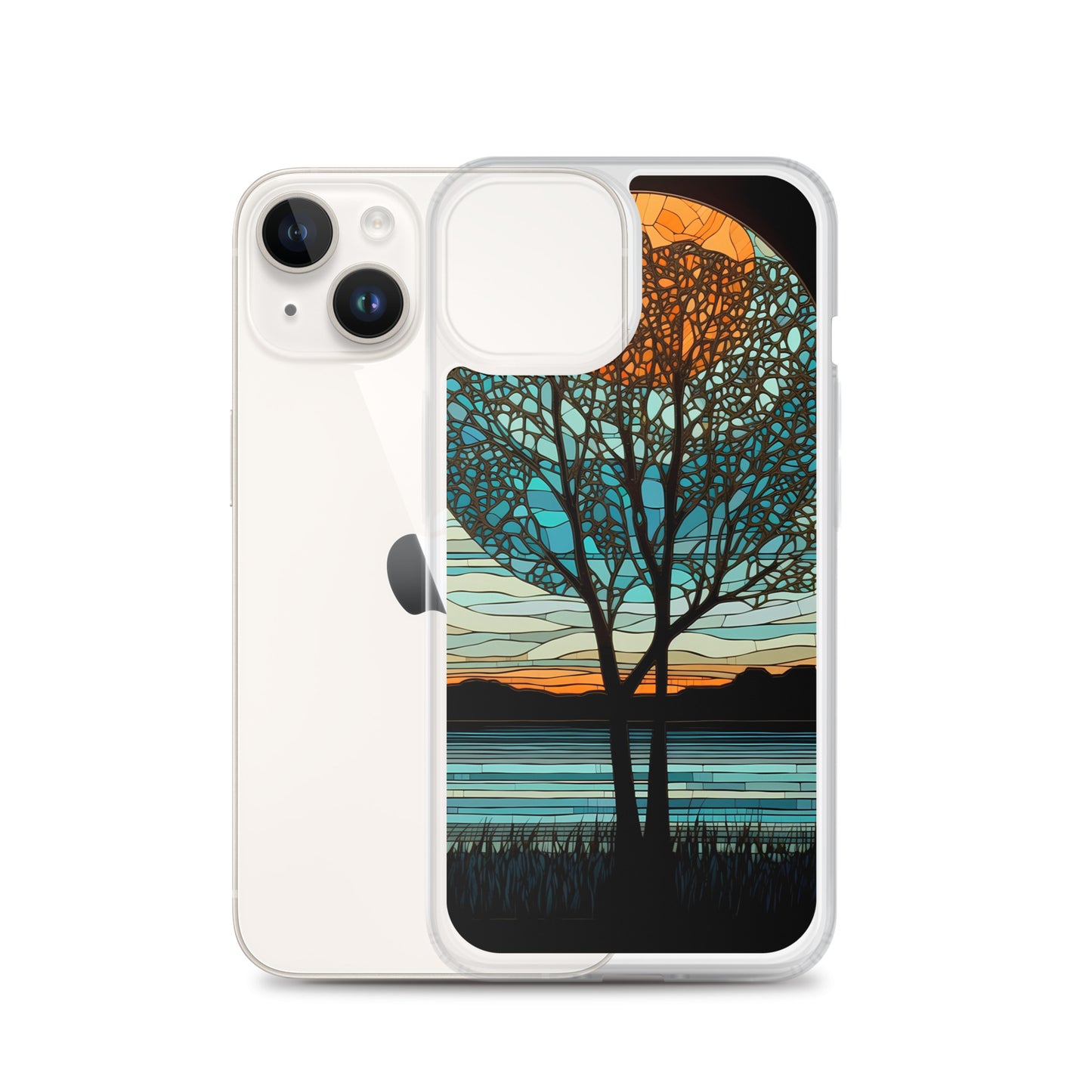 iPhone Case - Moon & Tree Stained Glass
