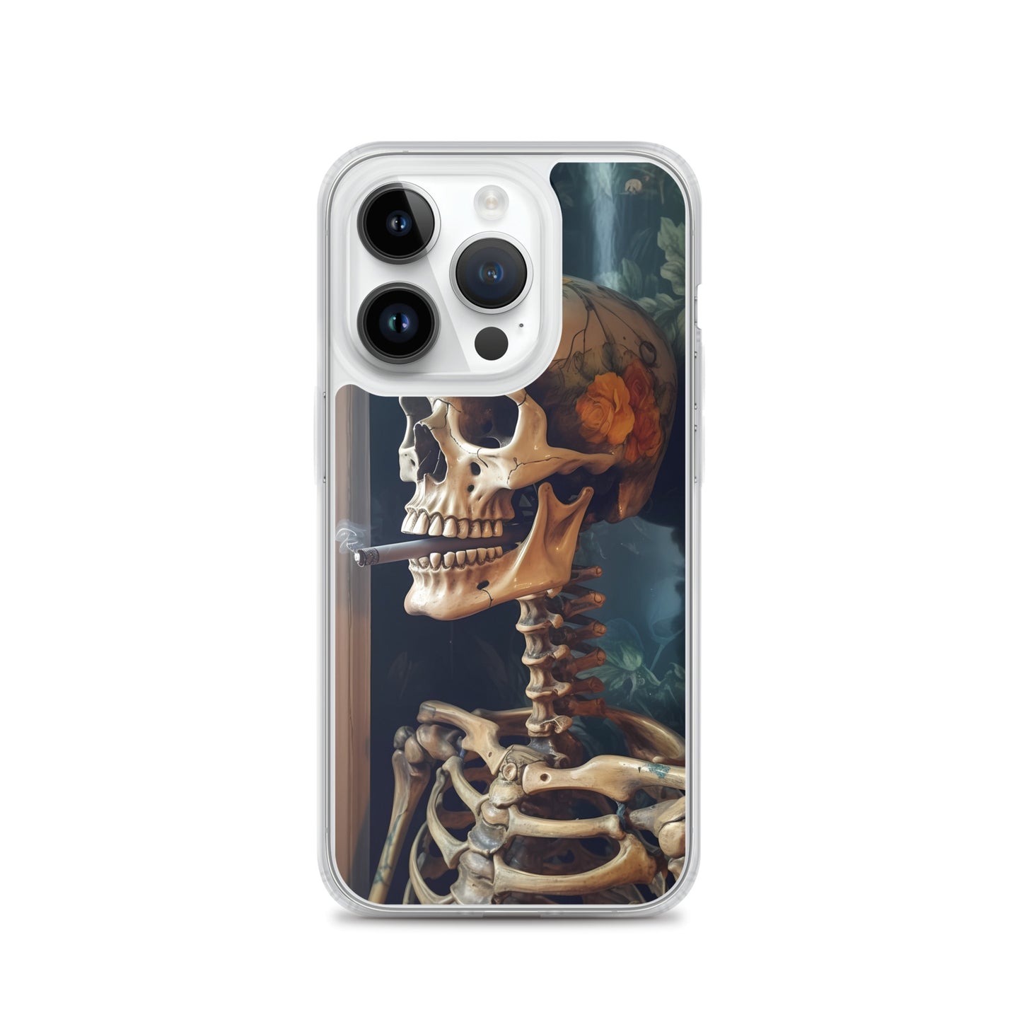 iPhone Case - Skull Flower Skeleton