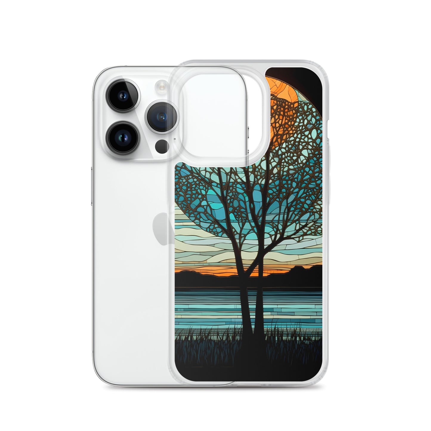 iPhone Case - Moon & Tree Stained Glass