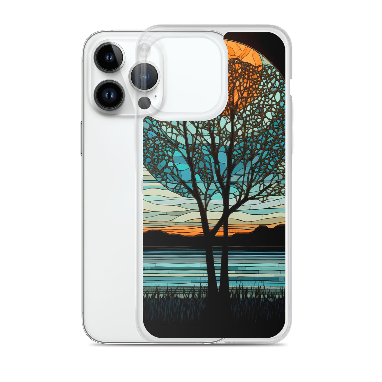 iPhone Case - Moon & Tree Stained Glass