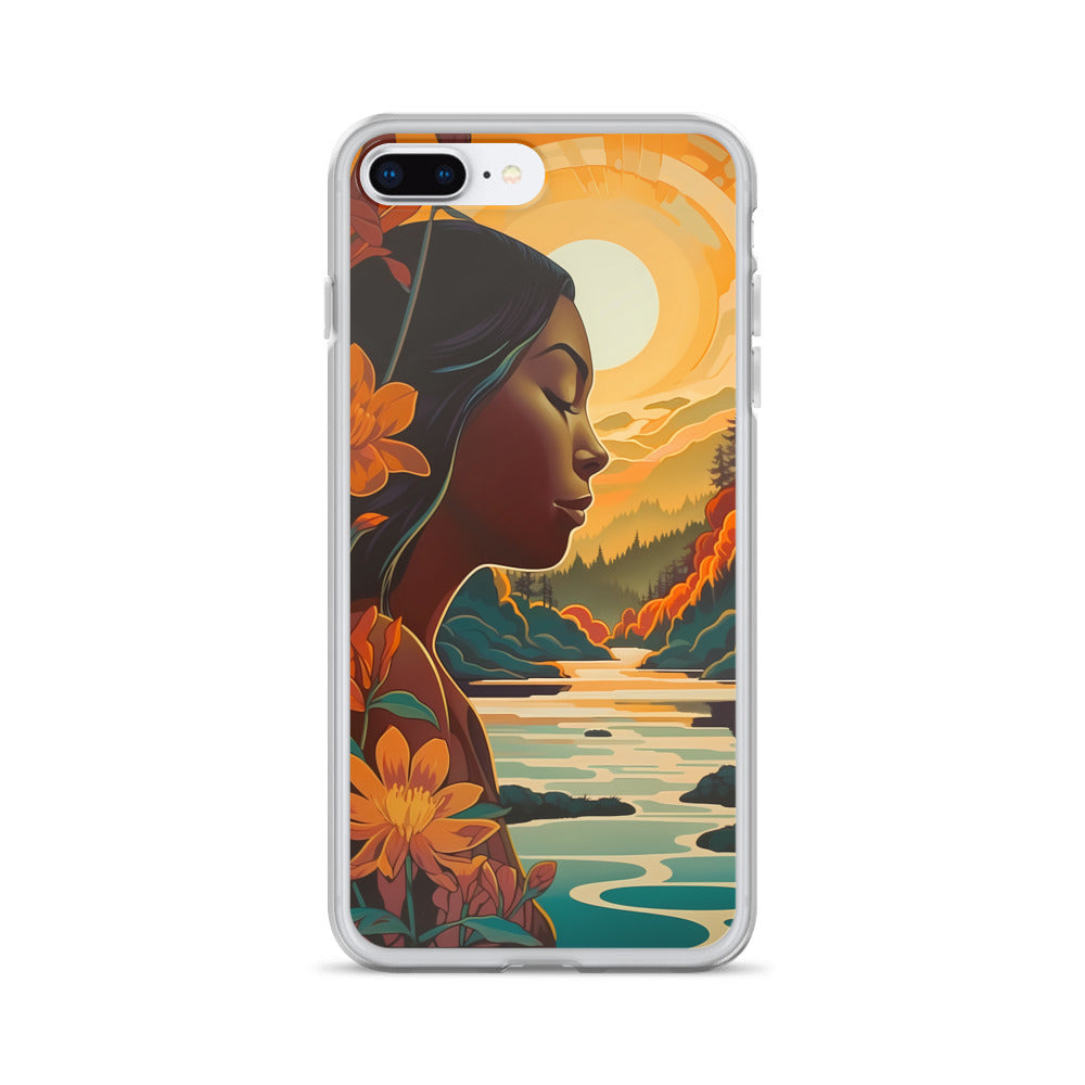 iPhone Case - Woman in Golden Landscape