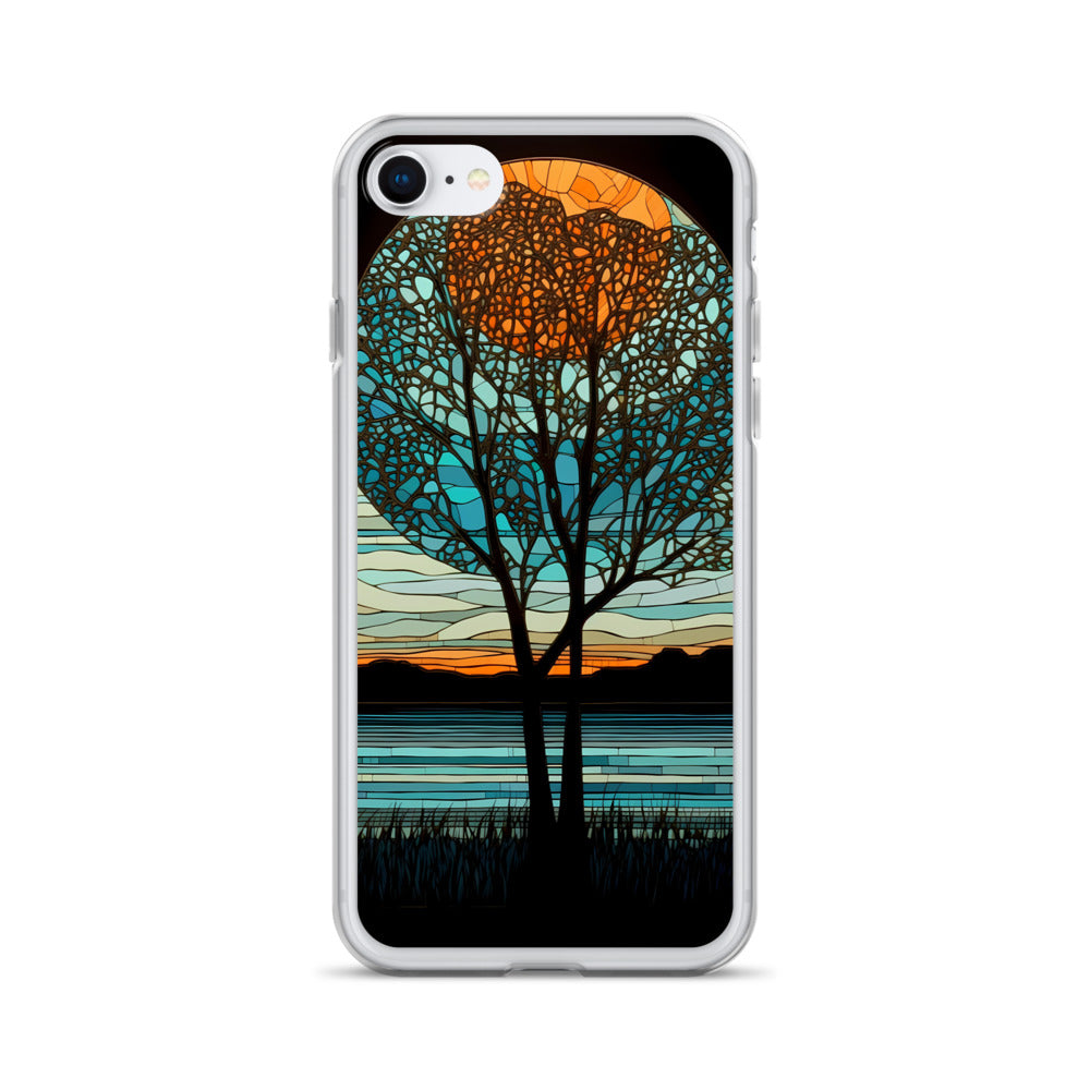iPhone Case - Moon & Tree Stained Glass