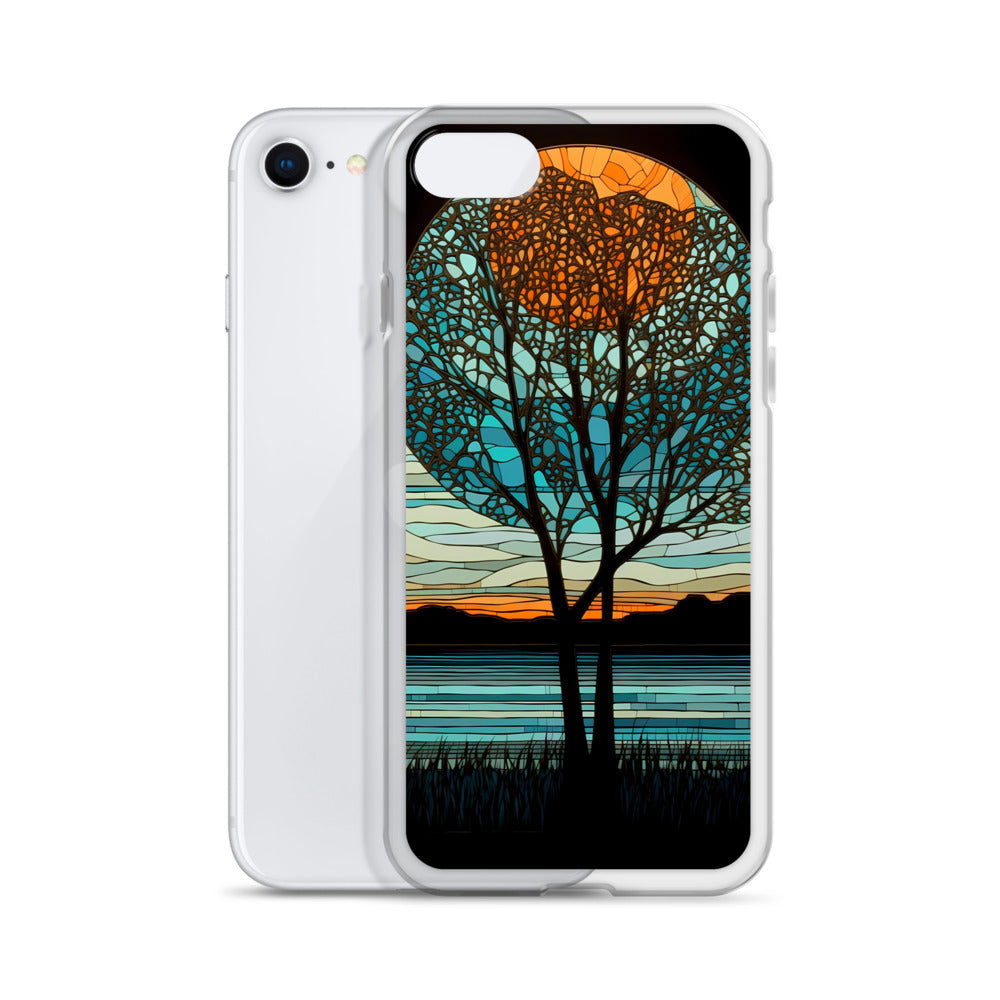 iPhone Case - Moon & Tree Stained Glass