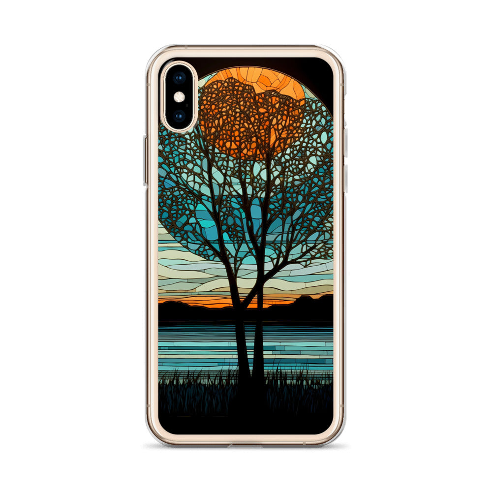 iPhone Case - Moon & Tree Stained Glass