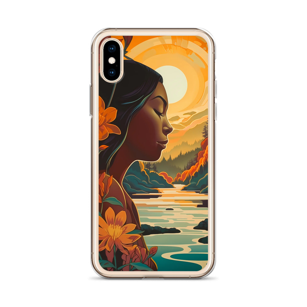 iPhone Case - Woman in Golden Landscape